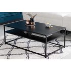 Design dohányzóasztal Damaris 100 cm fekete 