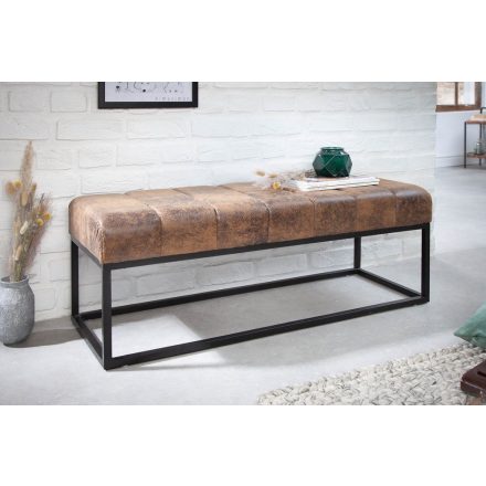 Stílusos ülőpad Halle 110 cm antik barna 