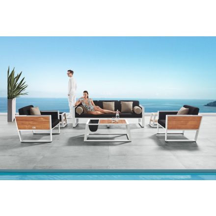 Kerti szett HIGOLD II - York Lounge White/Black Olefin