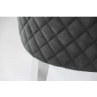 Design szék Queen Levia fej bársony szürke