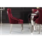 Design szék Queen Levia fej bársony piros