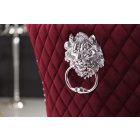 Design szék Queen Levia fej bársony piros