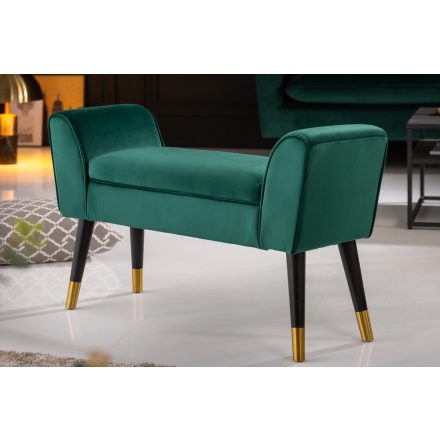 Design ülőpad Dafina 90 cm bársony smaragdzöld