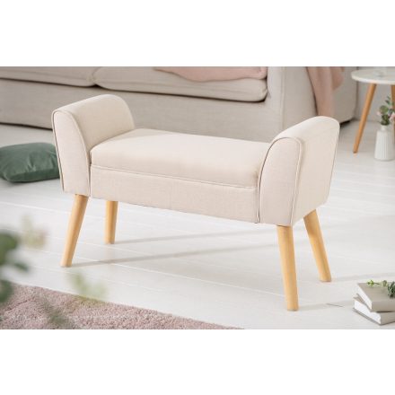 Design ülőpad Dafina 90 cm len bézs  