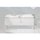 Design ülőpad Queen 100 cm bézs 