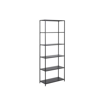 Design könyvespolc Layton 185 cm fekete	