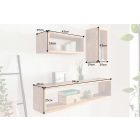 3 fali polc készlet Miley natúr / mangó 