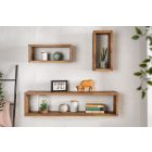 3 fali polc készlet Miley barna / mangó