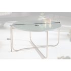 Design dohányzóasztal Tristen 62 cm márvány zöld 