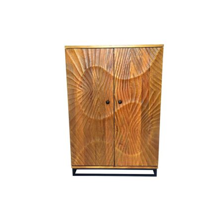 Design bárszekrény Shayla 141 cm barna / mangó 