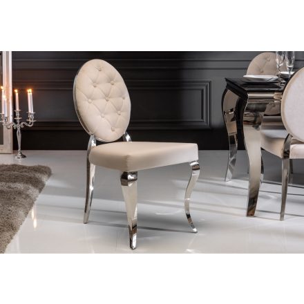 Design szék Rococo II bézs bársony