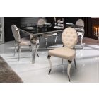 Design szék Rococo II bézs bársony