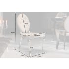 Design szék Rococo II bézs bársony