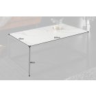 Kerámia dohányzóasztal Sloane 100 cm fehér márvány