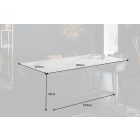 Kerámia étkezőasztal Sloane 200 cm fehér márvány