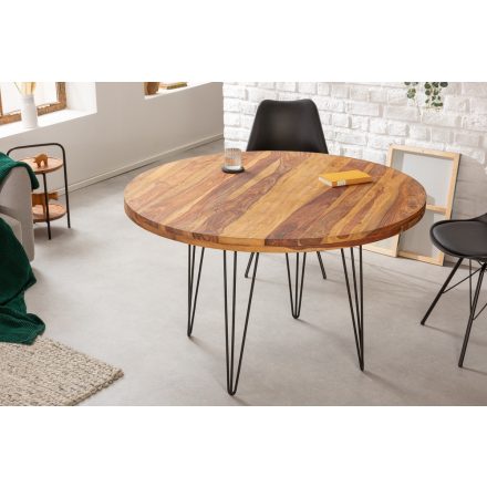 Design kerek étkezőasztal Elegant 120 cm Sheesham
