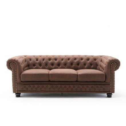 Design 3-szémelyes ülőgarnitúra Chesterfield II 205 cm antik barna