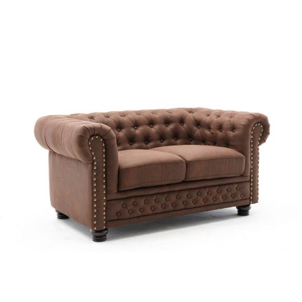 Design 2-szémelyes ülőgarnitúra Chesterfield II 150 cm antik barna