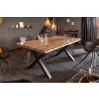 Design étkezőasztal Shark X 180 cm természetes teakfa