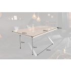 Design étkezőasztal Shark X 180 cm természetes teakfa