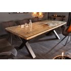 Design étkezőasztal Shark X 220 cm természetes teakfa