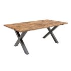 Design étkezőasztal Shark X 220 cm természetes teakfa