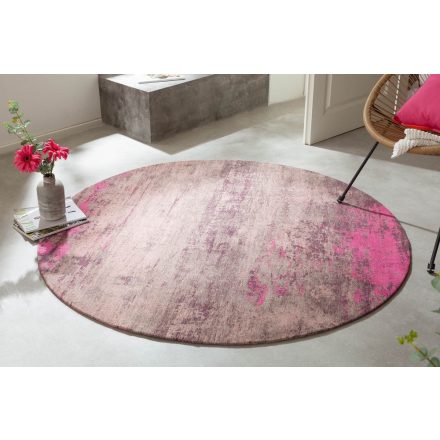 Design kerek szőnyeg Rowan 150 cm bézs-rózsaszín 