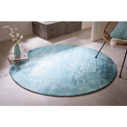 Design kerek szőnyeg Rowan 150 cm türkiz-bézs