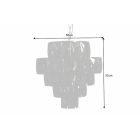 Design csillár Gadiel 50 cm szürke