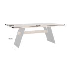 Design étkezőasztal Galeno 240 cm vad tölgy