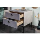 Design éjjeliszekrény Gallia ezüstszürke 