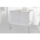 Design éjjeliszekrény Gallia ezüstszürke 