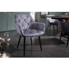 Design szék Garold szürke bársony 