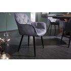Design szék Garold szürke bársony 