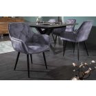 Design szék Garold szürke bársony 