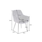 Design szék Garold szürke bársony 