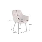 Design szék Garold pezsgő bársony 