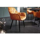 Design szék Garold mustársárga bársony 