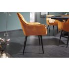 Design szék Garold mustársárga bársony 