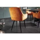 Design szék Garold mustársárga bársony 