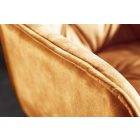 Design szék Garold mustársárga bársony 