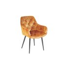 Design szék Garold mustársárga bársony 