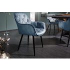 Design szék Garold kékeszöld bársony 