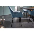 Design szék Garold kékeszöld bársony 