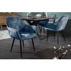 Design szék Garold kékeszöld bársony 