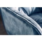 Design szék Garold kékeszöld bársony 