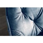 Design szék Garold kékeszöld bársony 