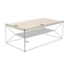 Design dohányzóasztal Haines 110 cm tölgy