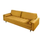 Design ülőgarnitúra Adan 225 cm mustársárga bársony