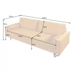 Design ülőgarnitúra Adan 225 cm mustársárga bársony